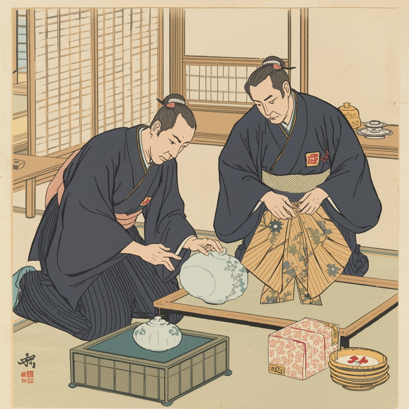 STEP3 作業実施:遺品を丁寧に包む職人